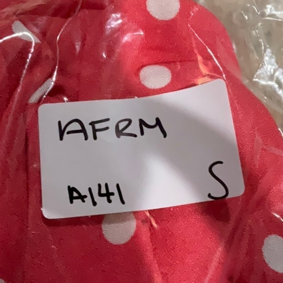 Revolve AFRM NWT Coral Pink Polka Dot Ruched Top in Sz Small - Picture 14 of 14